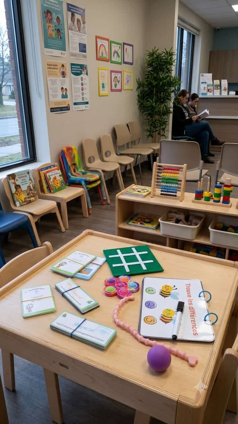 Pack 10 Temps d'attente – matériel pédagogique pour réduire l'anxiété salles d'attente orthophoniste psychologue CRA IME SESSAD Petites Questions pour un Grand Champion Syllapuzzle Trouve les différences Morpions fidgets